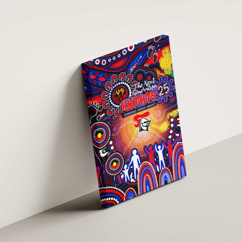 NAIDOC Week 2025 Knights Rugby Canvas Wall Art Aboriginal Dot Painting
