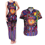 Personalised NAIDOC Week 2025 Knights Rugby Couples Matching Tank Maxi Dress and Hawaiian Shirt Aboriginal Dot Painting