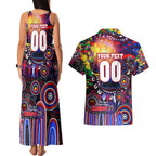 Personalised NAIDOC Week 2025 Knights Rugby Couples Matching Tank Maxi Dress and Hawaiian Shirt Aboriginal Dot Painting