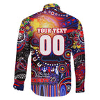 Personalised NAIDOC Week 2025 Knights Rugby Family Matching Long Sleeve Bodycon Dress and Hawaiian Shirt Aboriginal Dot Painting