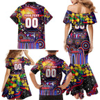Personalised NAIDOC Week 2025 Knights Rugby Family Matching Mermaid Dress and Hawaiian Shirt Aboriginal Dot Painting