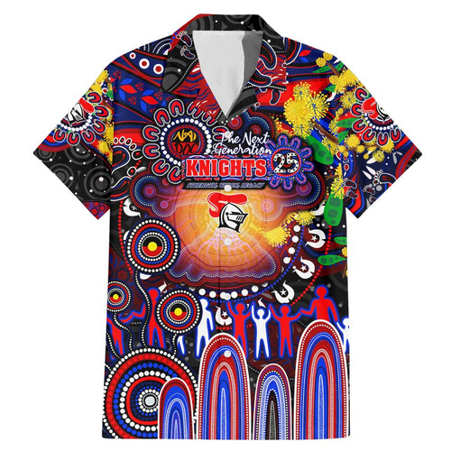Personalised NAIDOC Week 2025 Knights Rugby Family Matching Mermaid Dress and Hawaiian Shirt Aboriginal Dot Painting