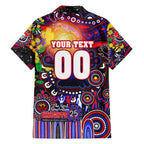 Personalised NAIDOC Week 2025 Knights Rugby Family Matching Short Sleeve Bodycon Dress and Hawaiian Shirt Aboriginal Dot Painting