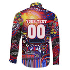 Personalised NAIDOC Week 2025 Knights Rugby Family Matching Short Sleeve Bodycon Dress and Hawaiian Shirt Aboriginal Dot Painting