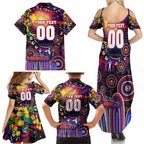 Personalised NAIDOC Week 2025 Knights Rugby Family Matching Summer Maxi Dress and Hawaiian Shirt Aboriginal Dot Painting