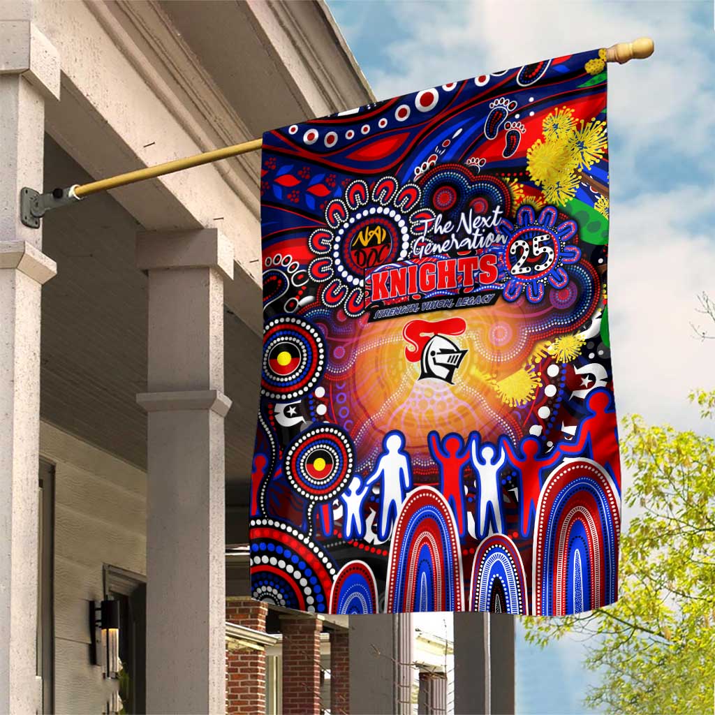 NAIDOC Week 2025 Knights Rugby Garden Flag Aboriginal Dot Painting