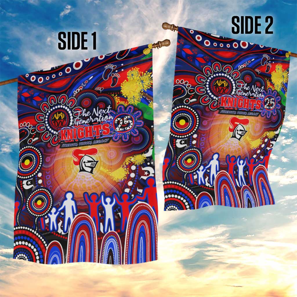 NAIDOC Week 2025 Knights Rugby Garden Flag Aboriginal Dot Painting