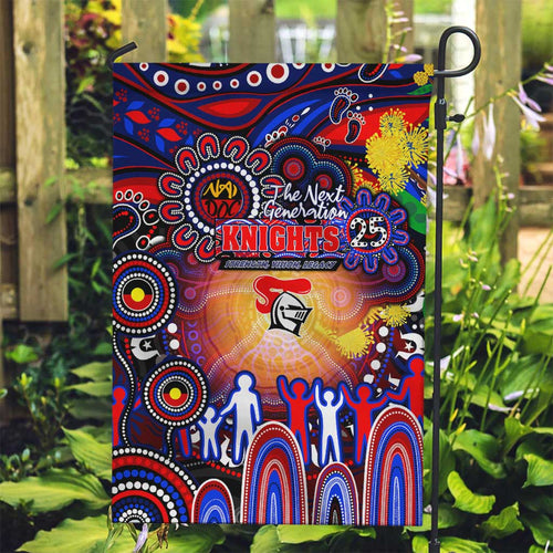 NAIDOC Week 2025 Knights Rugby Garden Flag Aboriginal Dot Painting