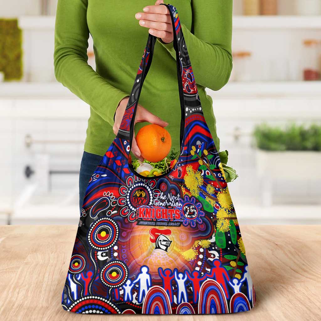 NAIDOC Week 2025 Knights Rugby Grocery Bag Aboriginal Dot Painting