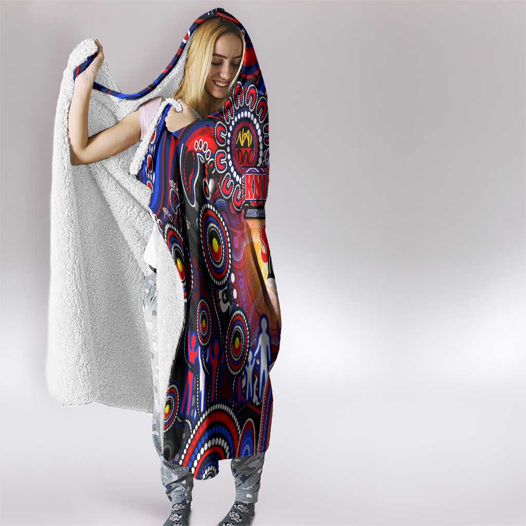 NAIDOC Week 2025 Knights Rugby Hooded Blanket Aboriginal Dot Painting