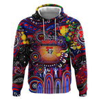 Personalised NAIDOC Week 2025 Knights Rugby Hoodie Aboriginal Dot Painting