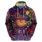 Personalised NAIDOC Week 2025 Knights Rugby Hoodie Aboriginal Dot Painting