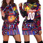 Personalised NAIDOC Week 2025 Knights Rugby Hoodie Dress Aboriginal Dot Painting