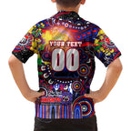 Personalised NAIDOC Week 2025 Knights Rugby Kid Hawaiian Shirt Aboriginal Dot Painting