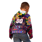 Personalised NAIDOC Week 2025 Knights Rugby Kid Hoodie Aboriginal Dot Painting