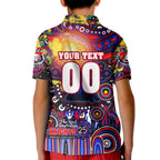 Personalised NAIDOC Week 2025 Knights Rugby Kid Polo Shirt Aboriginal Dot Painting