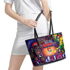 NAIDOC Week 2025 Knights Rugby Leather Tote Bag Aboriginal Dot Painting