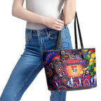 NAIDOC Week 2025 Knights Rugby Leather Tote Bag Aboriginal Dot Painting