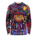 Personalised NAIDOC Week 2025 Knights Rugby Long Sleeve Shirt Aboriginal Dot Painting