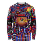 Personalised NAIDOC Week 2025 Knights Rugby Long Sleeve Shirt Aboriginal Dot Painting