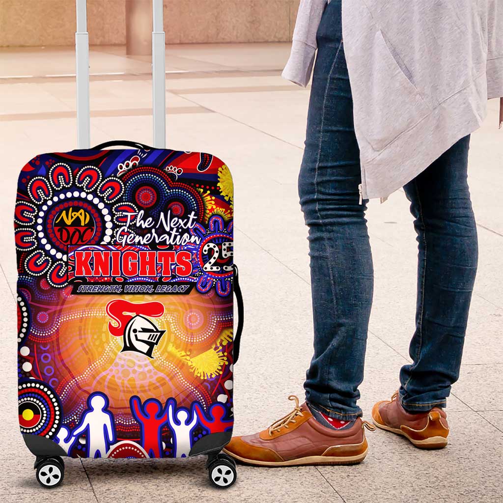 NAIDOC Week 2025 Knights Rugby Luggage Cover Aboriginal Dot Painting