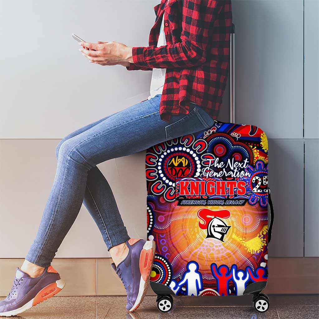 NAIDOC Week 2025 Knights Rugby Luggage Cover Aboriginal Dot Painting