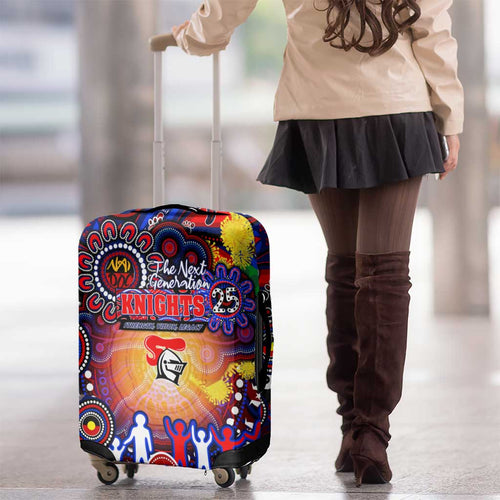 NAIDOC Week 2025 Knights Rugby Luggage Cover Aboriginal Dot Painting