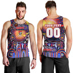Personalised NAIDOC Week 2025 Knights Rugby Men Tank Top Aboriginal Dot Painting