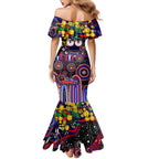 Personalised NAIDOC Week 2025 Knights Rugby Mermaid Dress Aboriginal Dot Painting