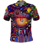 Personalised NAIDOC Week 2025 Knights Rugby Polo Shirt Aboriginal Dot Painting