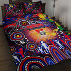 NAIDOC Week 2025 Knights Rugby Quilt Bed Set Aboriginal Dot Painting
