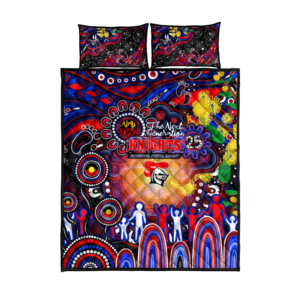 NAIDOC Week 2025 Knights Rugby Quilt Bed Set Aboriginal Dot Painting