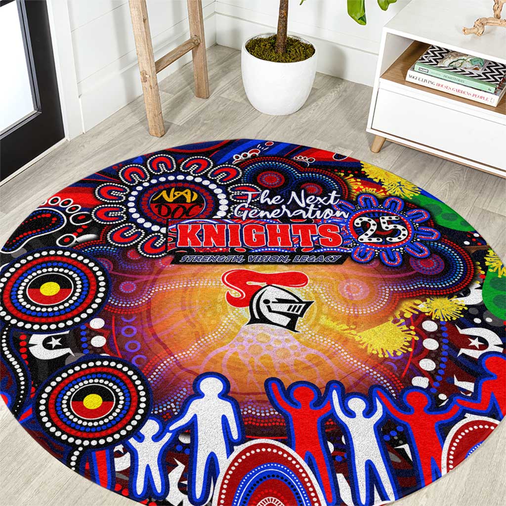 NAIDOC Week 2025 Knights Rugby Round Carpet Aboriginal Dot Painting