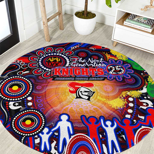 NAIDOC Week 2025 Knights Rugby Round Carpet Aboriginal Dot Painting