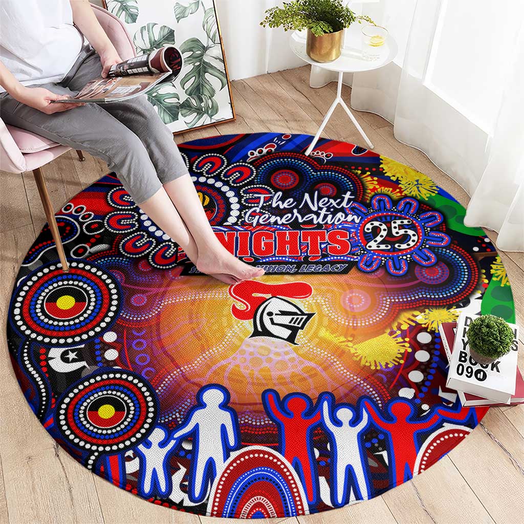 NAIDOC Week 2025 Knights Rugby Round Carpet Aboriginal Dot Painting