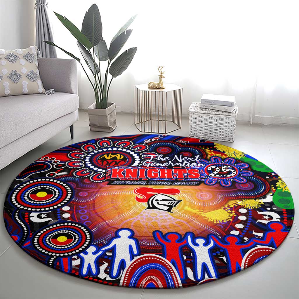 NAIDOC Week 2025 Knights Rugby Round Carpet Aboriginal Dot Painting