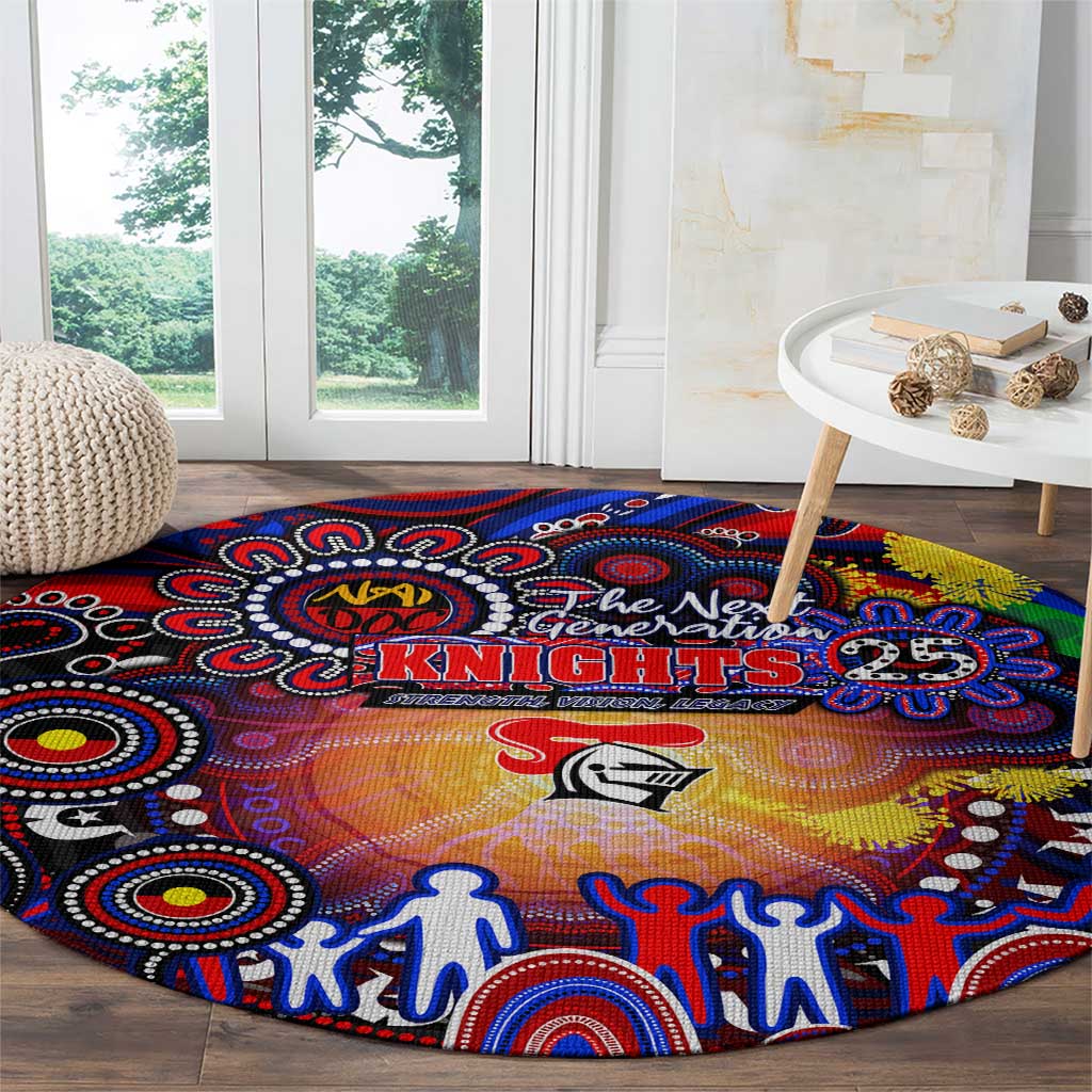 NAIDOC Week 2025 Knights Rugby Round Carpet Aboriginal Dot Painting
