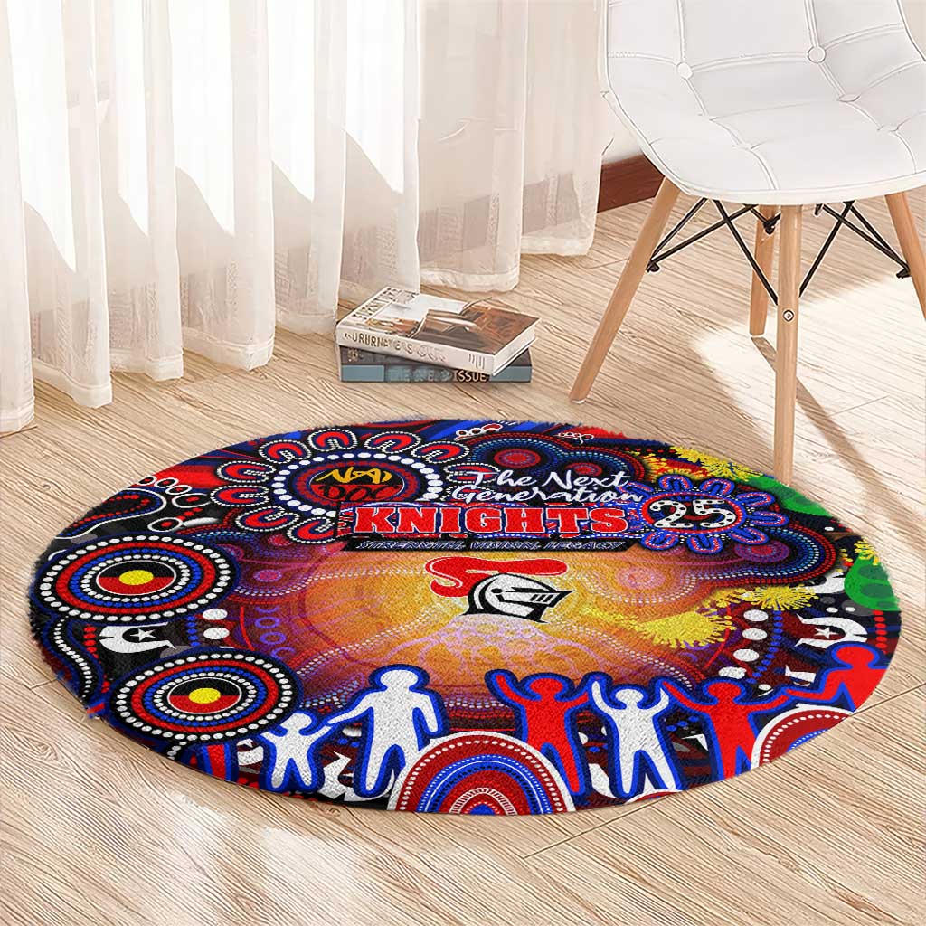 NAIDOC Week 2025 Knights Rugby Round Carpet Aboriginal Dot Painting