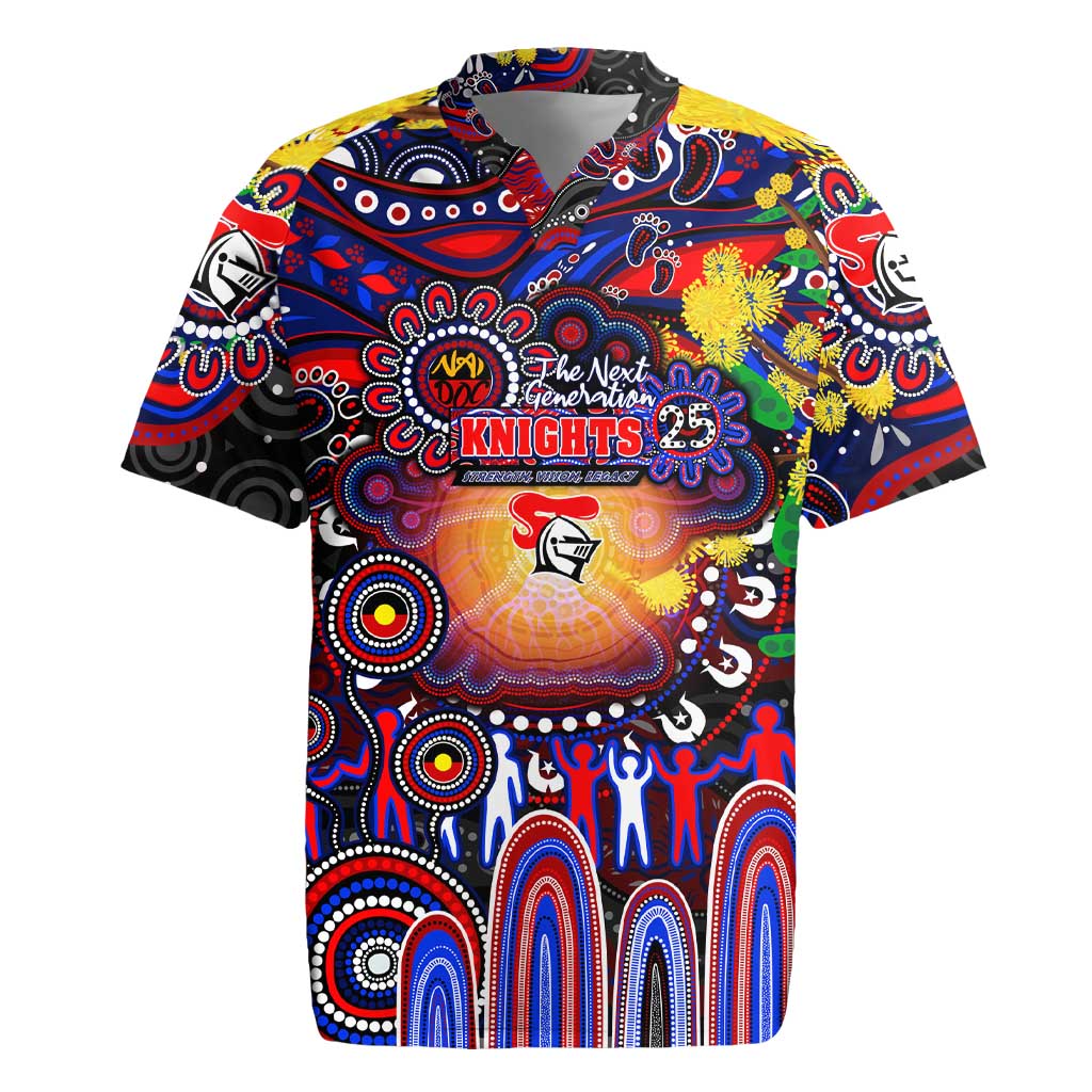 Personalised NAIDOC Week 2025 Knights Rugby Rugby Jersey Aboriginal Dot Painting