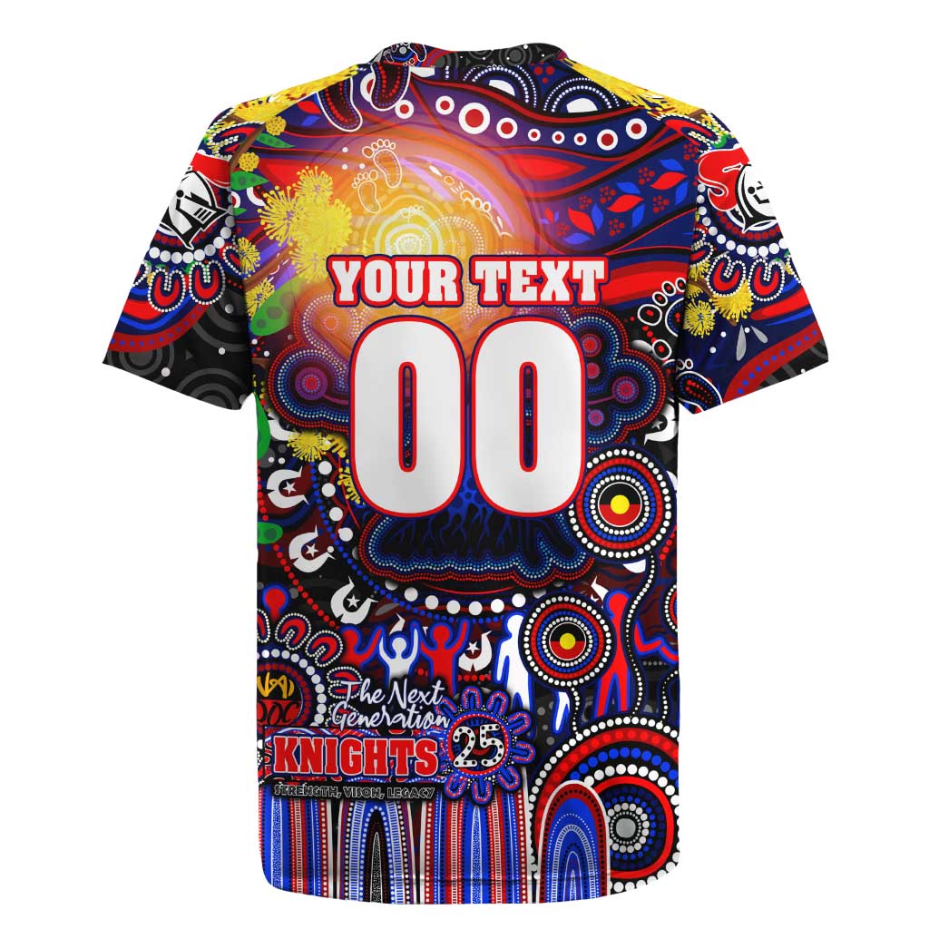 Personalised NAIDOC Week 2025 Knights Rugby Rugby Jersey Aboriginal Dot Painting
