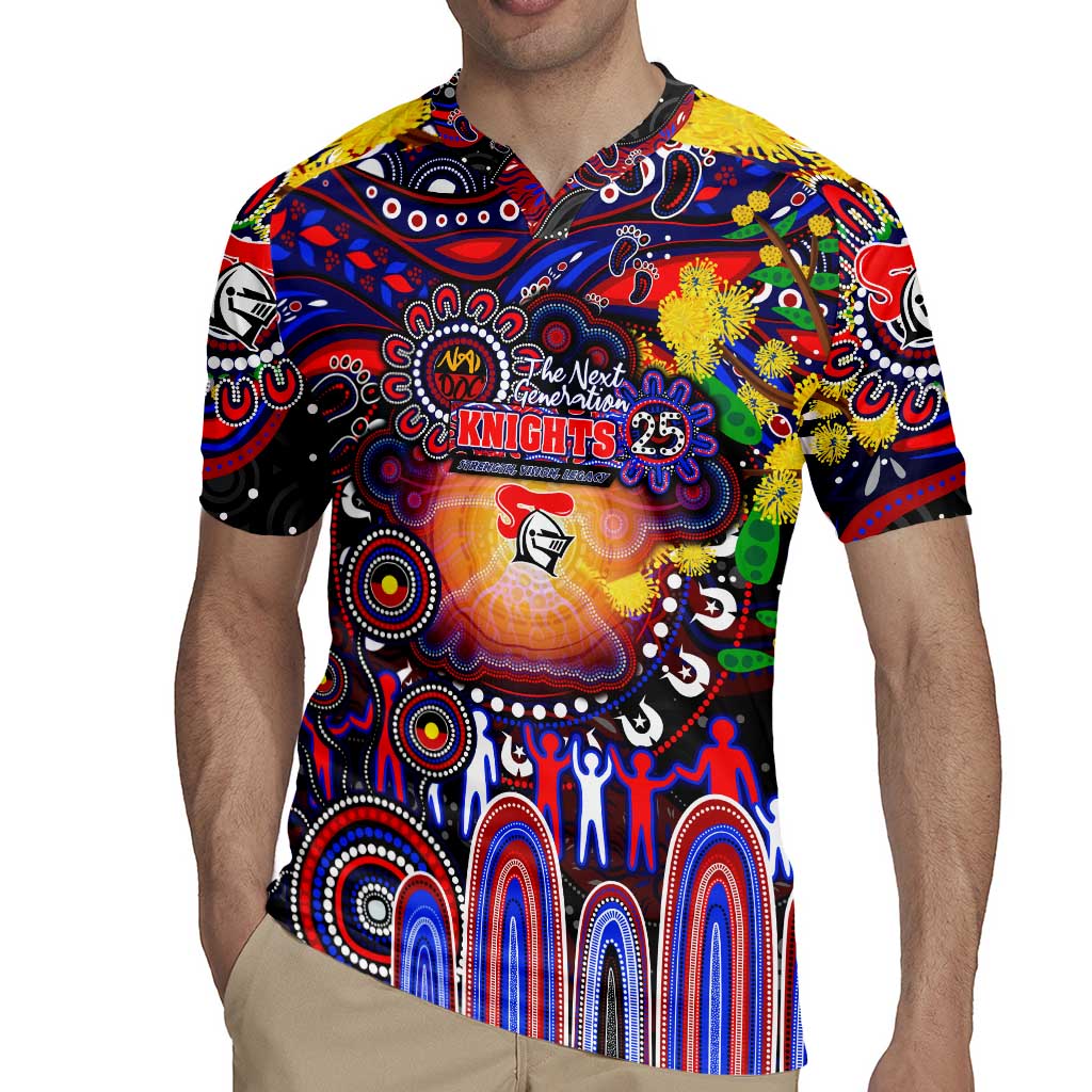 Personalised NAIDOC Week 2025 Knights Rugby Rugby Jersey Aboriginal Dot Painting