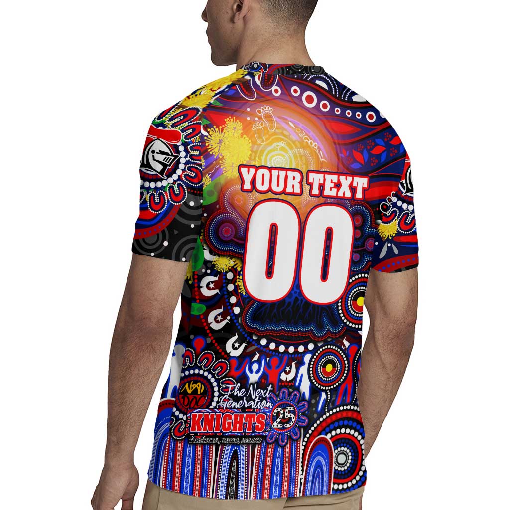Personalised NAIDOC Week 2025 Knights Rugby Rugby Jersey Aboriginal Dot Painting