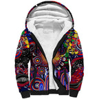 Personalised NAIDOC Week 2025 Knights Rugby Sherpa Hoodie Aboriginal Dot Painting