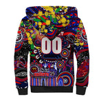 Personalised NAIDOC Week 2025 Knights Rugby Sherpa Hoodie Aboriginal Dot Painting