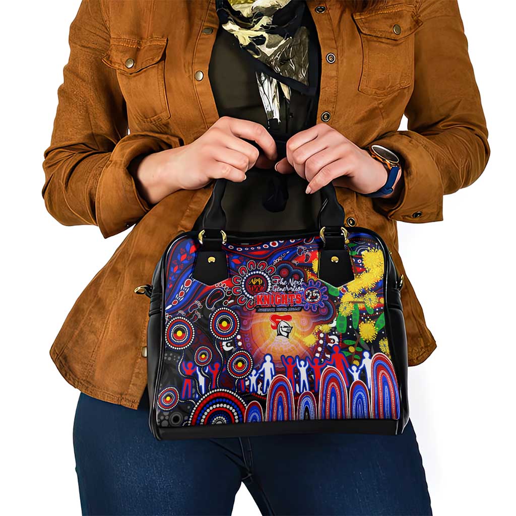 NAIDOC Week 2025 Knights Rugby Shoulder Handbag Aboriginal Dot Painting