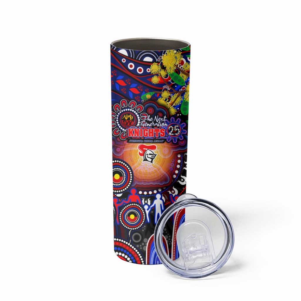 NAIDOC Week 2025 Knights Rugby Skinny Tumbler Aboriginal Dot Painting
