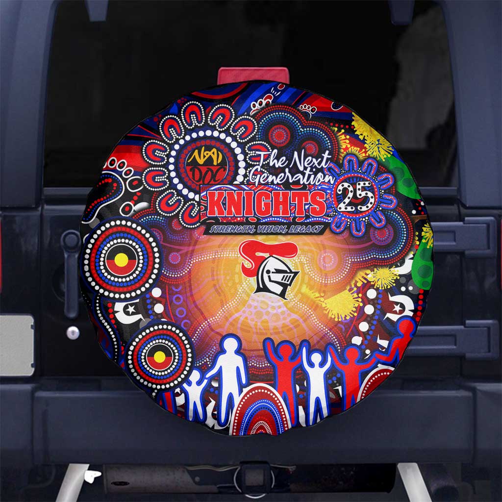 NAIDOC Week 2025 Knights Rugby Spare Tire Cover Aboriginal Dot Painting