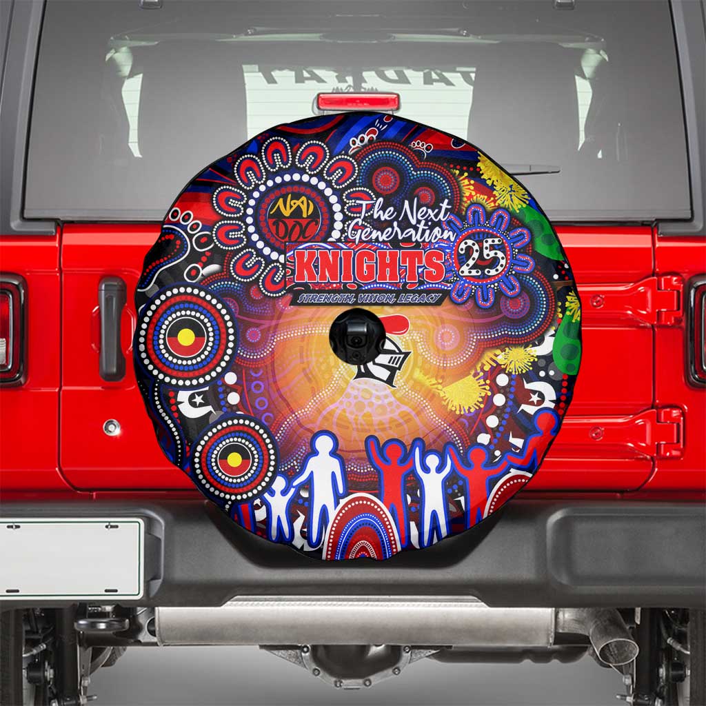 NAIDOC Week 2025 Knights Rugby Spare Tire Cover Aboriginal Dot Painting