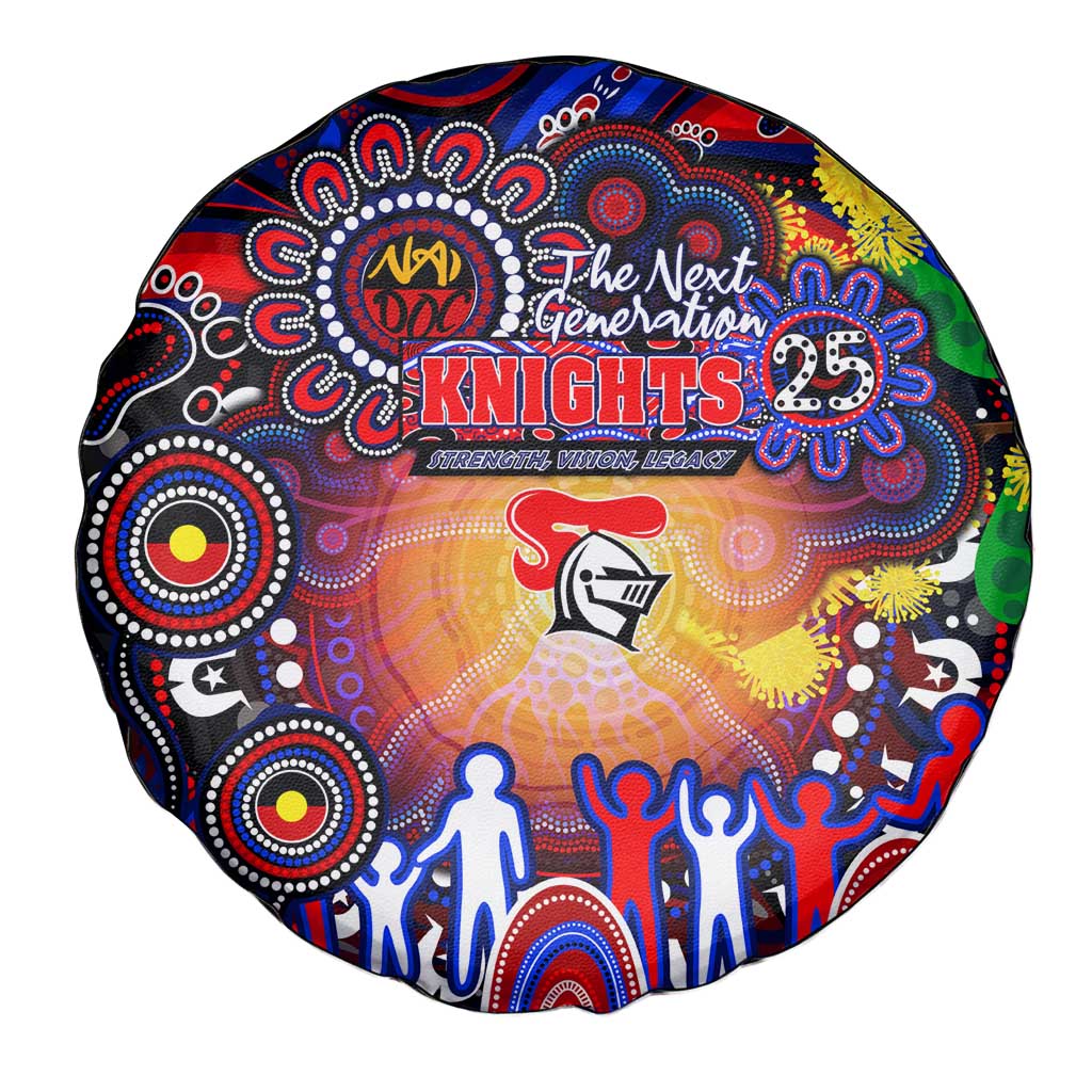 NAIDOC Week 2025 Knights Rugby Spare Tire Cover Aboriginal Dot Painting