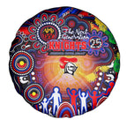 NAIDOC Week 2025 Knights Rugby Spare Tire Cover Aboriginal Dot Painting